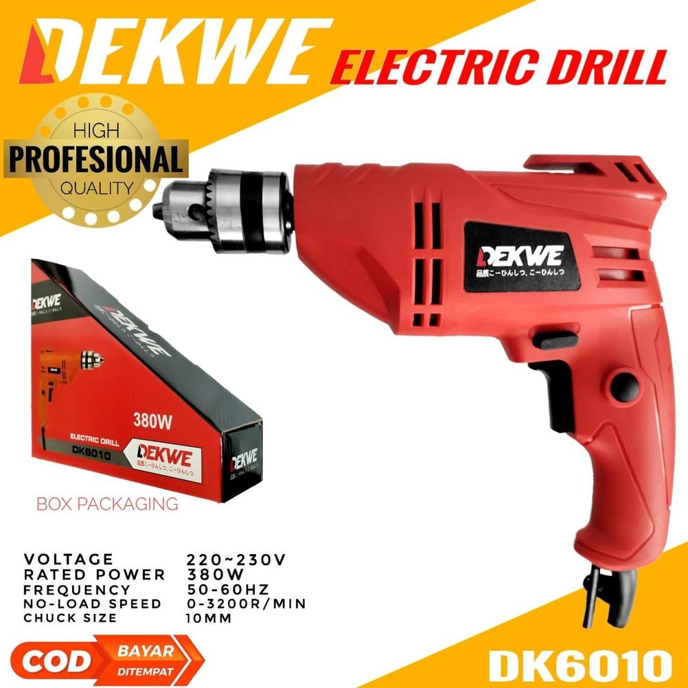 termurah mesin bor listrik dekwe bor tangan 10mm untuk kayu, beton, dan besi