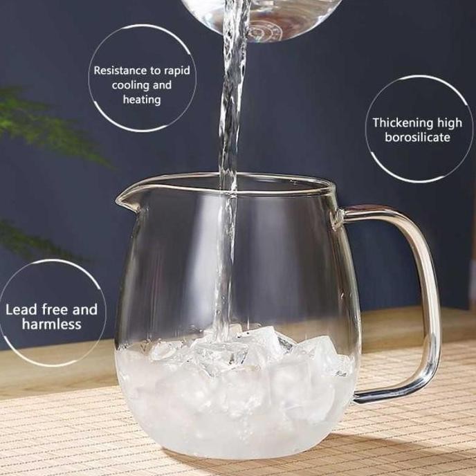 Teko Pitcher Gelas Kaca Teko Teh Kaca Tahan Panas Api Glass Wadah ps