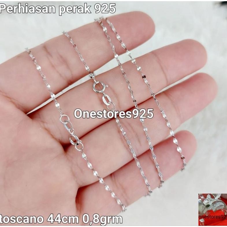 Produk Baru Kalung Silver 925 Lapis Emas Putih Model Toscano - Kalung Wanita Elegan