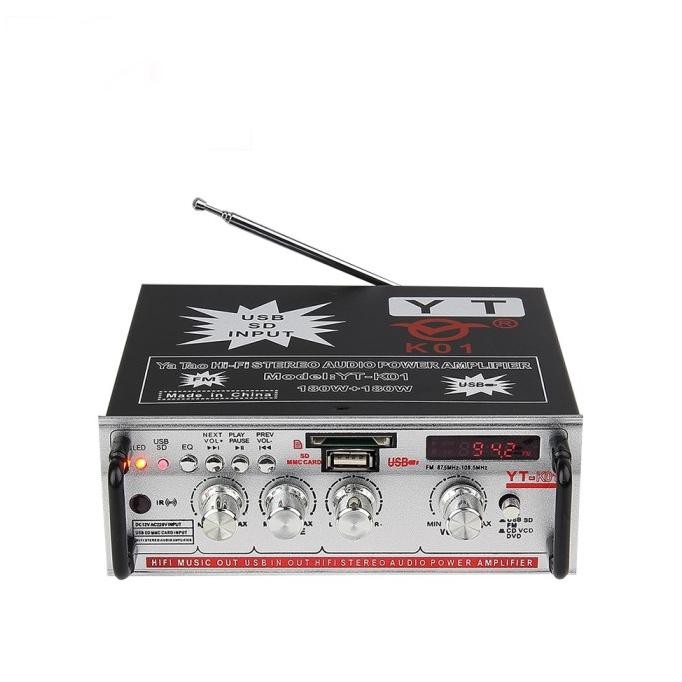AMPLIFIER BLUETOOTH EQ AUDIO AMPLIFIER KARAOKE HOME THEATER FM RADIO 600W USB ORIGINAL DAN TERPERCAY