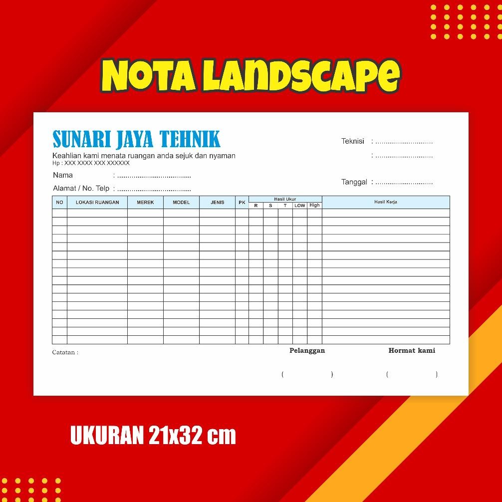 

Cetak Nota Full Colour 1 Ply Ukuran A4/F4, Cetak Nota Custom Nama Sendiri RB07