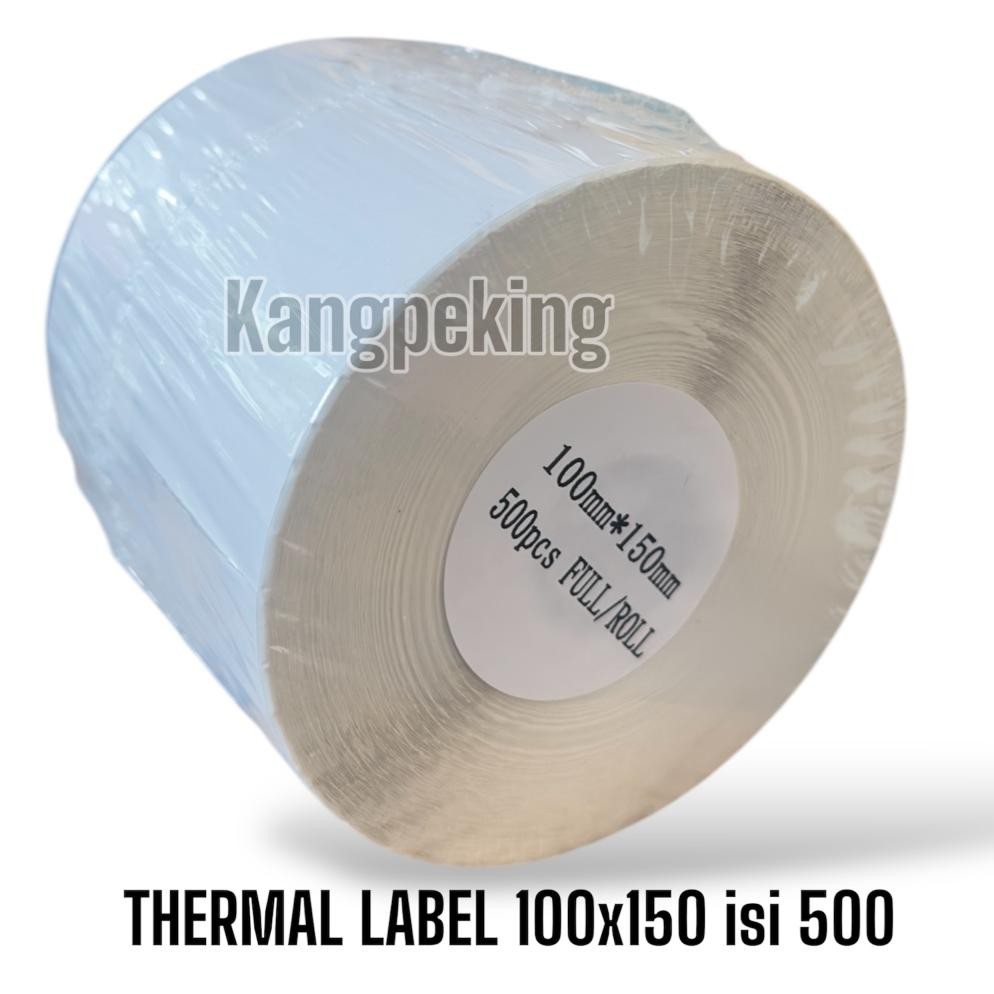 

Kertas Thermal Label Barcode Roll/Lipat isi 500 pcs ukuran A6 100 x 150 mm Thermal Paper ORIGINAL RB07