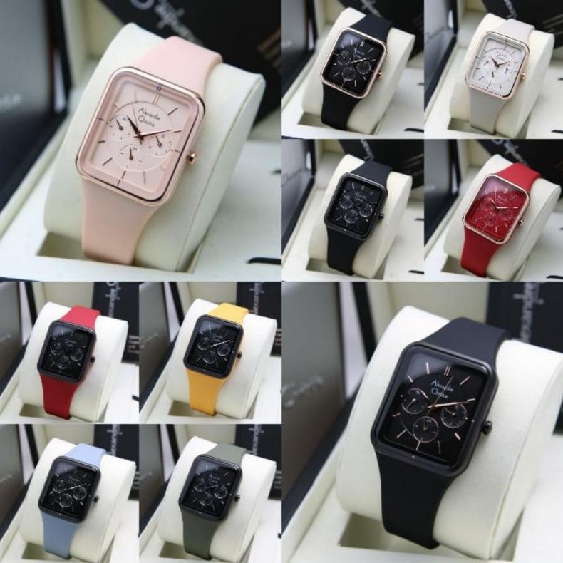 Alexandre Christie AC2744 Jam Tangan Wanita AC 2744 Tali Karet / 2744 Rubber AC 2744 RB