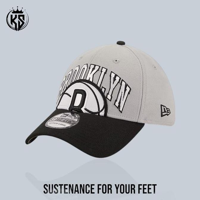 Promo Topi New Era Nba Tip Off 2023 Brooklyn Nets Gray Black 9Twenty Cap