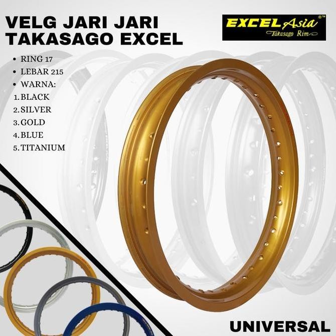 Velg pelek takasago excel asia 215 ring 17 GOLD