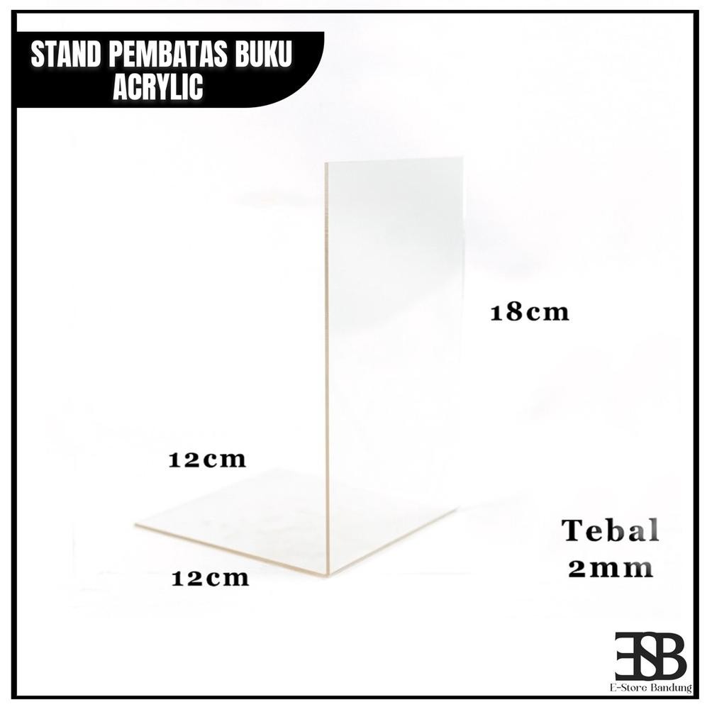 

Display Book Stand / Peyangga Buku Acrylic / Pembatas Buku Akrilik Book Holder RB07