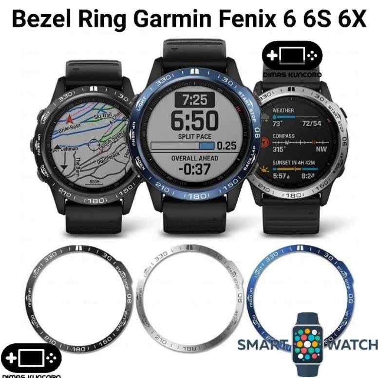 Bezel Ring Garmin Fenix 6 6S 6X Cover Protector Pro Solar Sapphire Frame RB