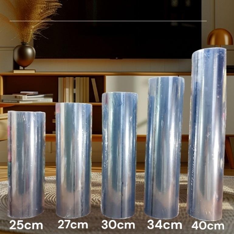 

Sampul Buku Plastik Mika Bening Roll Besar Ukuran 25cm, 27cm, 30cm, 34cm, 40cm RB07