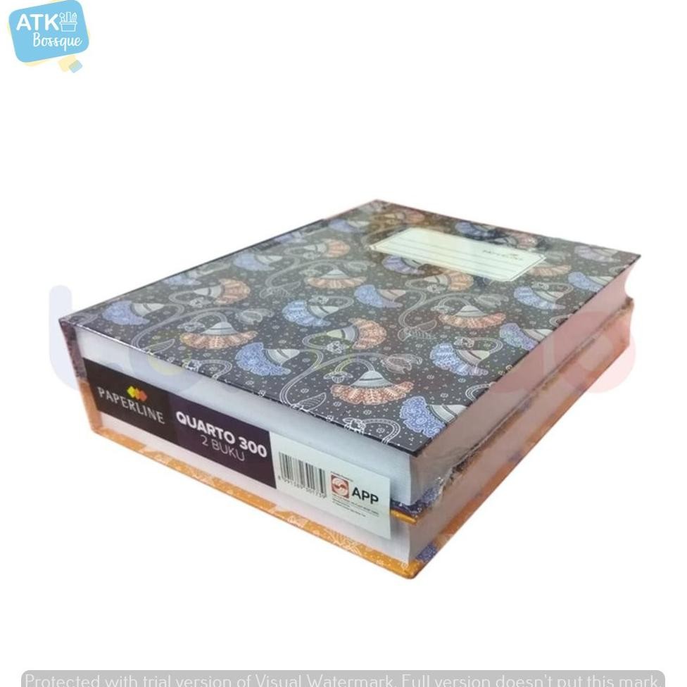 

Buku Quarto PaperLine 300 Lembar Hard Cover Sampul Tebal RB07