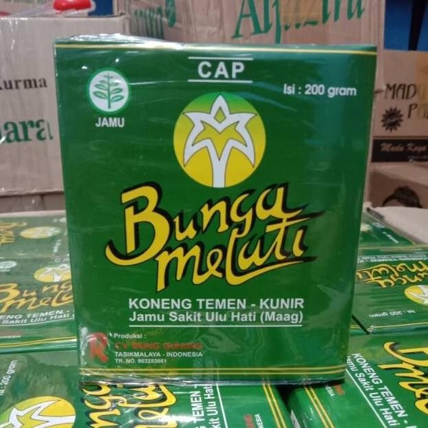 

Jamu Cap Bunga Melati Koneng Temen Kunir Kunyit Kemasan 200 Gram