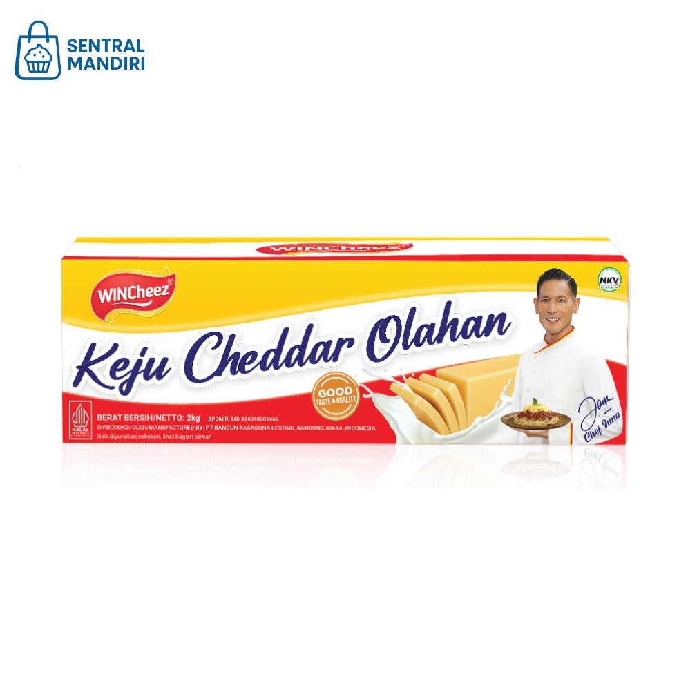 

Baru Keju Cheddar WinCheez 2kg - Keju Olahan Block Ekonomis