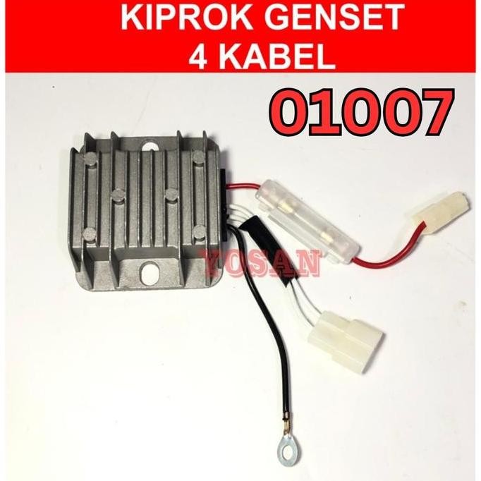 

Terlaris Kiprok Genset / Dc Charge Battery Regulator Voltage 5 Kw 4 Kabel 186F