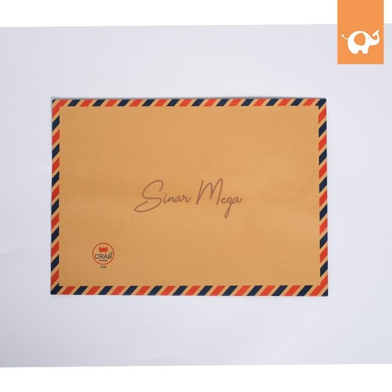 

Amplop Coklat Folio Garis Armada Crab Tali / Air Mail 310 25x35 JUAL PER DUS Murah RB07