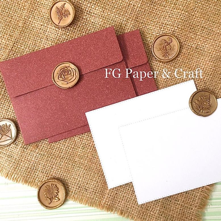 

Amplop Kartu Set Vintage Seal Wax 5pcs by fgpaper RB07