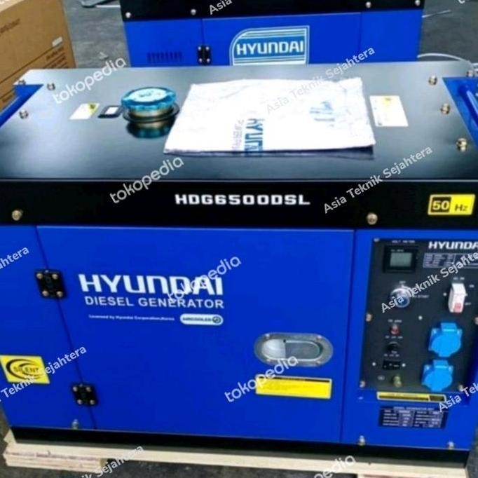 

Terlaris Genset Silent Diesel 5000 Watt 5Kva. Hyundai Hdg 6500 Dsl
