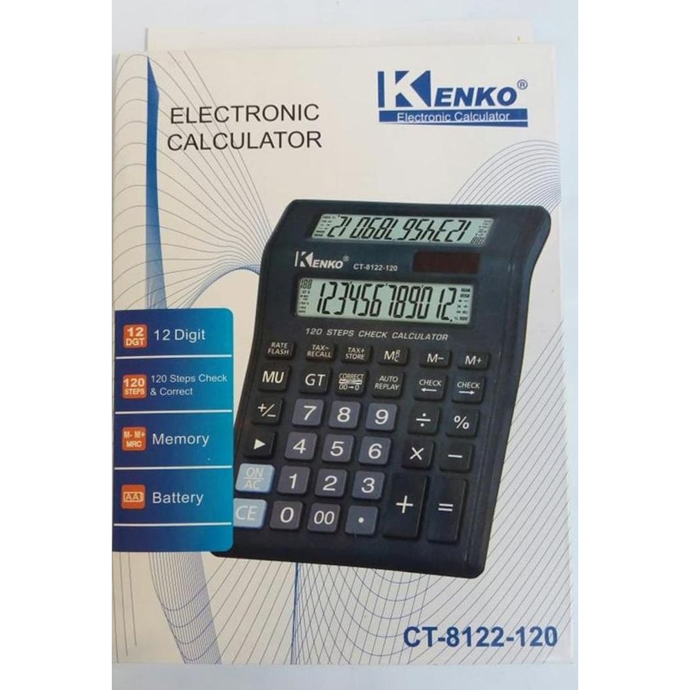 

restock KALKULATOR KENKO CT 8122 - 2 LAYAR - 12 DIGIT - KALKULATOR BESAR