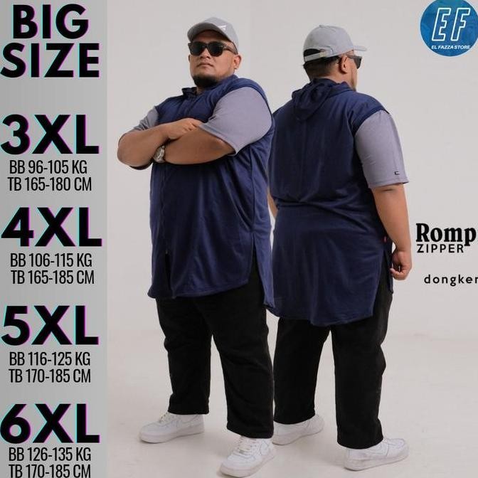 Rompi Pria - Rompi Sholat Shalat Solat Jumbo Big size - ROSAL ZIPPER HOODIE KABIRO - Rompi muslim Pr
