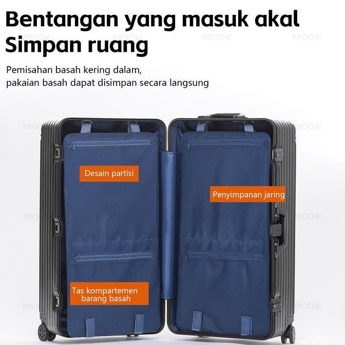 ready Kroche - Koper Kabin Bagasi 22/32 Inch TSA Lock Koper Fiber Polycarbonate Tahan Banting