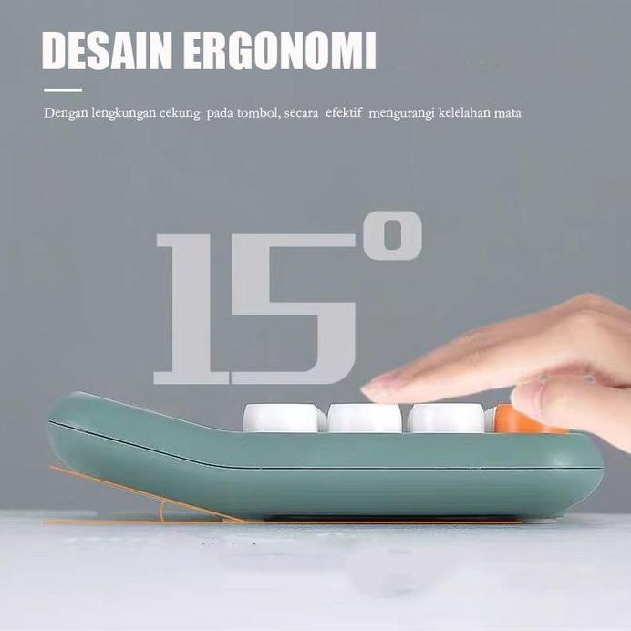 

restock Kalkulator Warna Permen 12 Digits Layar Led Besar JUNNO Candy Color