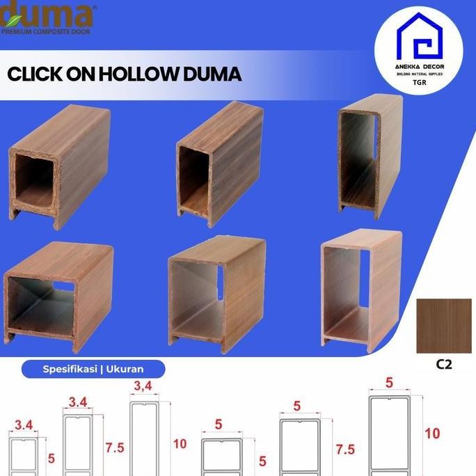 Panel Dinding Plafon CLICK-ON HOLLOW (COH) DUMA WPC