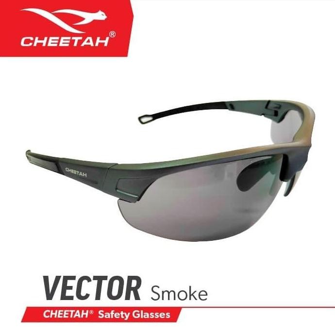 

Terlaris Kacamata Safety Cheetah Vector Smoke Anti Scratch Full Protection