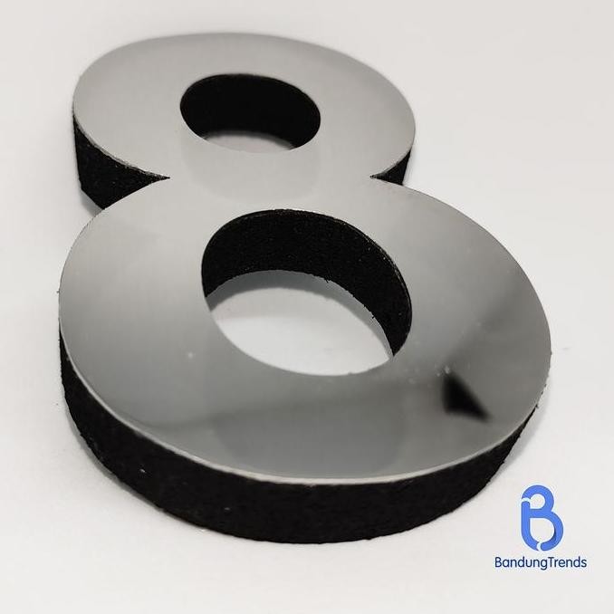 baru Huruf & Angka Timbul Nomor Rumah Stainless Steel Ukuran 20cm