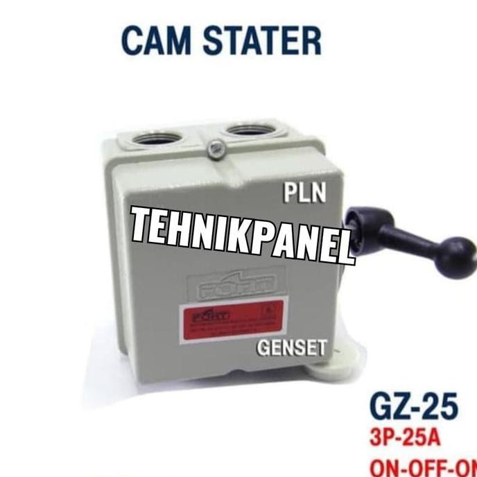 

Terlaris Cam Switch Gz 25A 3Pole 25A Saklar Stater Pln-Genset On-Off-On