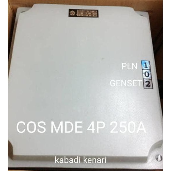 

Terlaris Ohm Saklar 4P 250A Mde Cos Change Over Switch Pln Genset Panel Box Gz