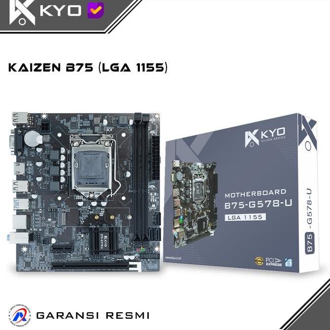 Motherboard Kyo Kaizen B75 M.2 Nvme Lga1155 Ddr3 B75 Mobo B75