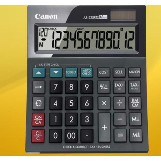 

restock CANON CALCULATOR KALKULATOR AS-220RTS LEBAR 12DIGIT CHECK CORRECT
