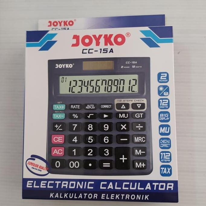 

restock kalkulator Elektronik Joyko CC-15A, 12 digits bisa Check&Correck(14x12