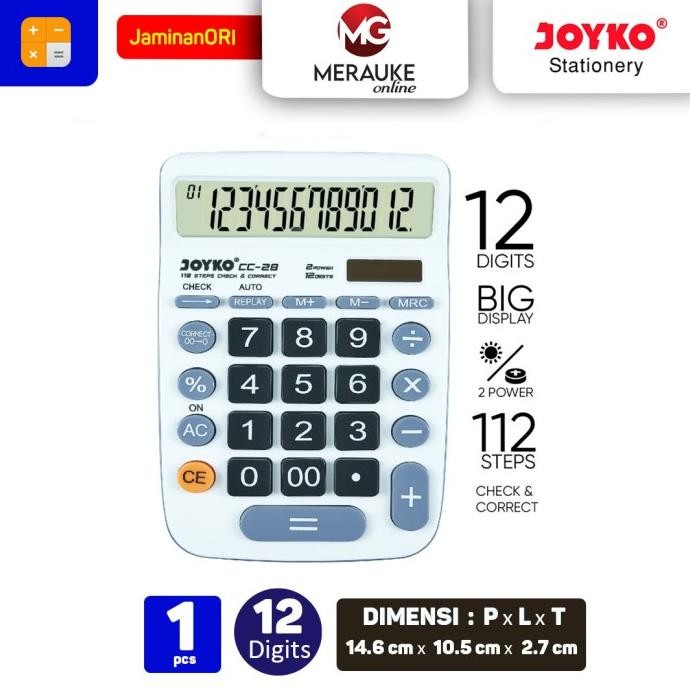 

restock JOYKO Kalkulator 12 Digits CC-28 Check & Correct