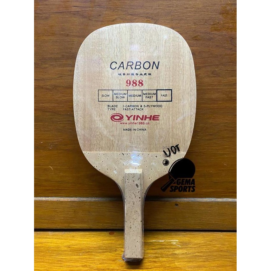 Terlaris Kayu Bet Pingpong Tenis Meja Yinhe 988 Carbon Penholder Japanes
