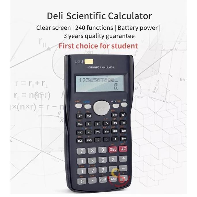 

restock Deli Scientific Calculator - Kalkulator ilmiah kuliah sekolah [ED82MS]