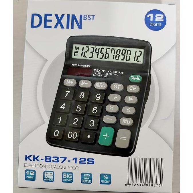 

restock Kalkulator Elektronik 12 Digit - KK-837B - Black