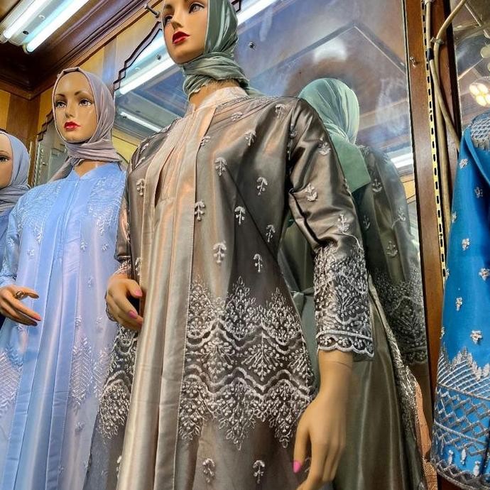 Gamis Tile kristal satin bahan adem rellpeck Dress  Wanita Muslim Dewasa
