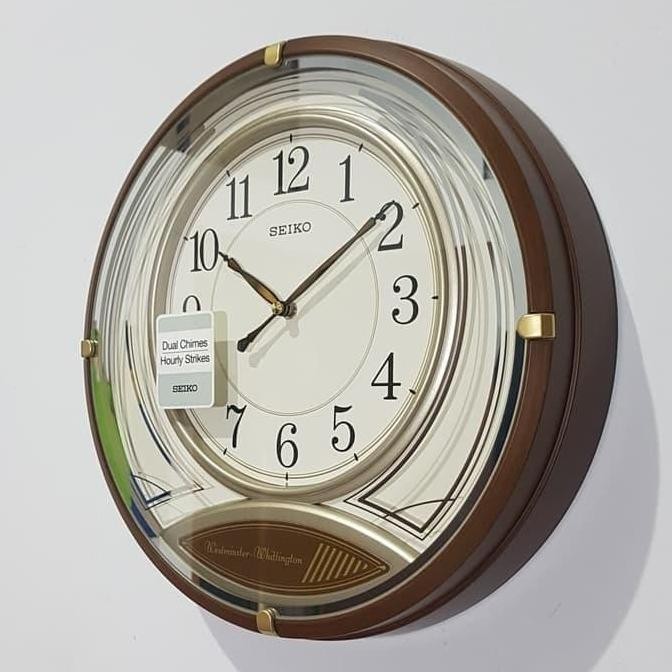 Jam Dinding SEIKO QXD215B Westminster Whittington QXD215 Brown Case