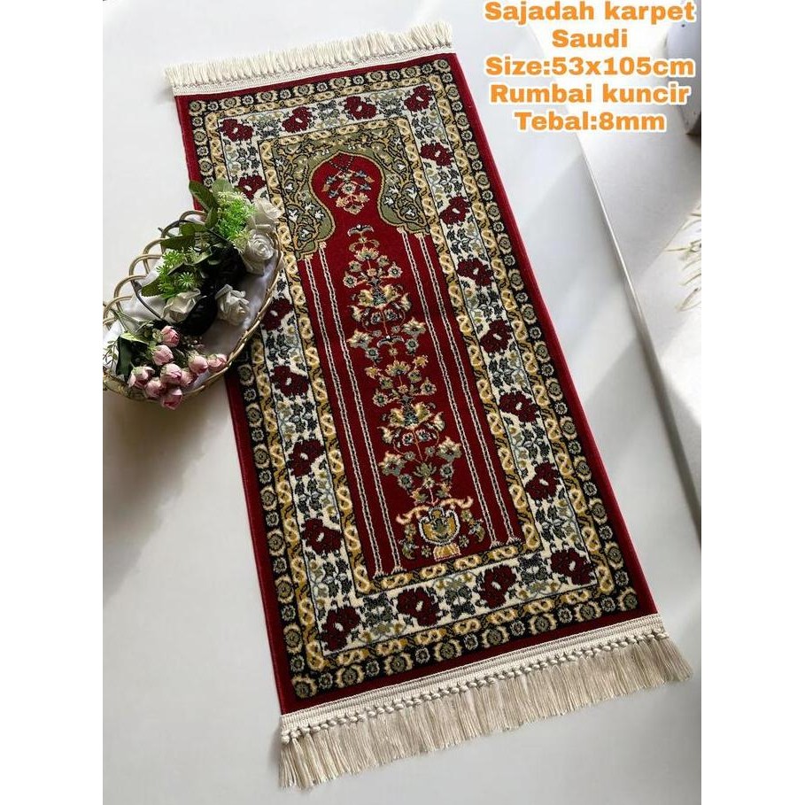 Sajadah mada karpet midi/sajadah midi karpet saudi 8 mm/tebal empuk premium