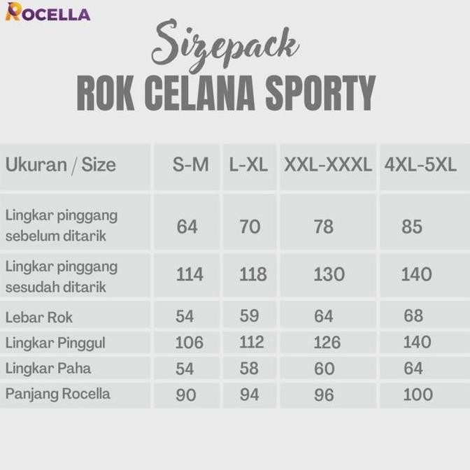 ROCELLA ROK CELANA SPORTY, CELANA PANJANG, ROK PANJANG,ROK CELANA OLAHRAGA MUSLIMAH , BAWAHAN OLAHRA