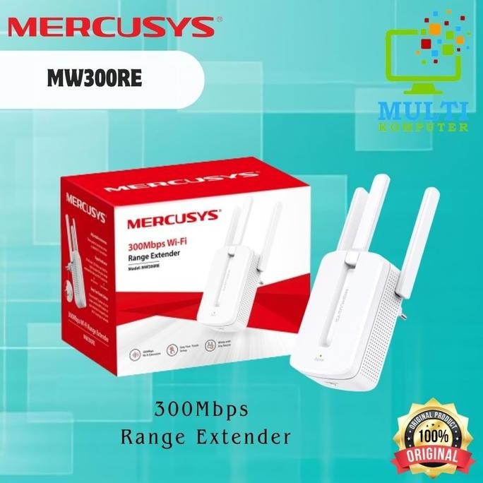 Mercusys 300Mbps Wifi Range Extender Indoor Mw300Re Mercusys