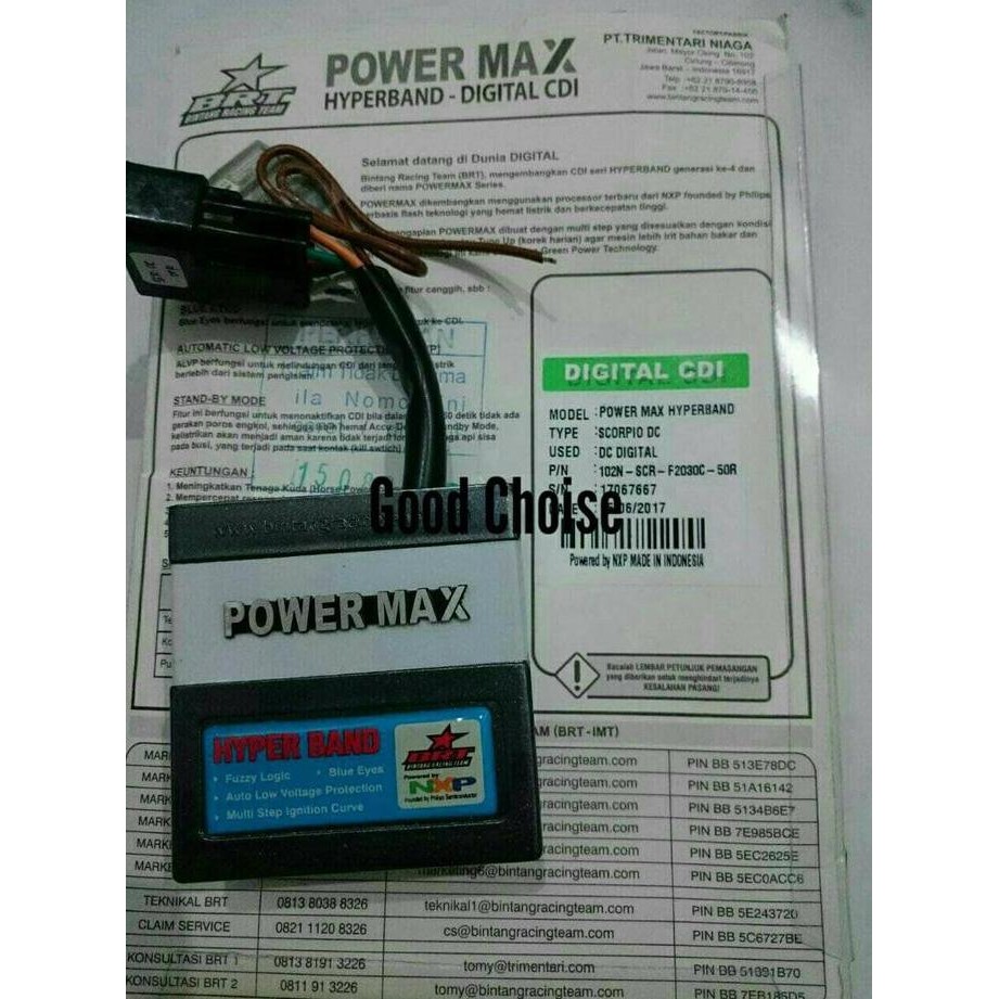CDI BRT Powermax Hyperband Yamaha Scorpio Ac/Dc