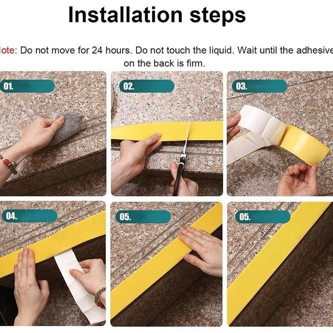 Lakban Stiker List Lantai Tangga Anti Slip Licin Selip Tape Sticker Lis Tangga