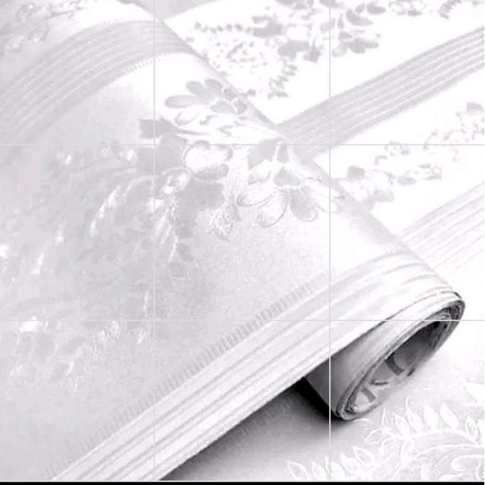 Wallpaper Dinding  Kamar Tidur BERTEKSTUR SERAT KAIN  Elegan Stiker Dinding  Polos