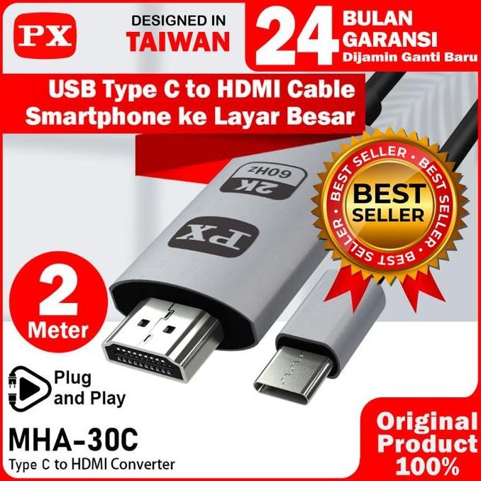 Usb Type C To Hdmi Kabel Converter Smartphone To Tv 2M Px Mha-30C