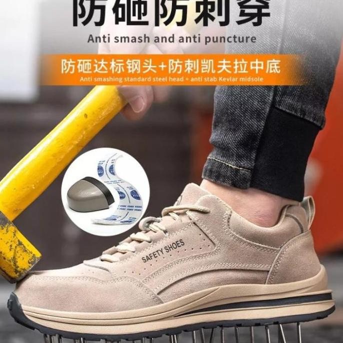 

Terlaris Sepatu Safety Ringan Sepatu Kerja Ujung Baja Tahan Tusukan