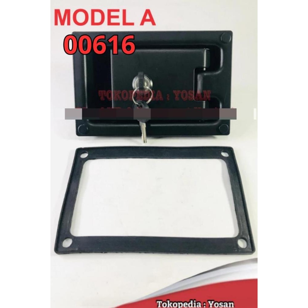 

Terlaris Door Lock / Doorlock Hitam Besi Besar Genset Panel 11X17 Cm