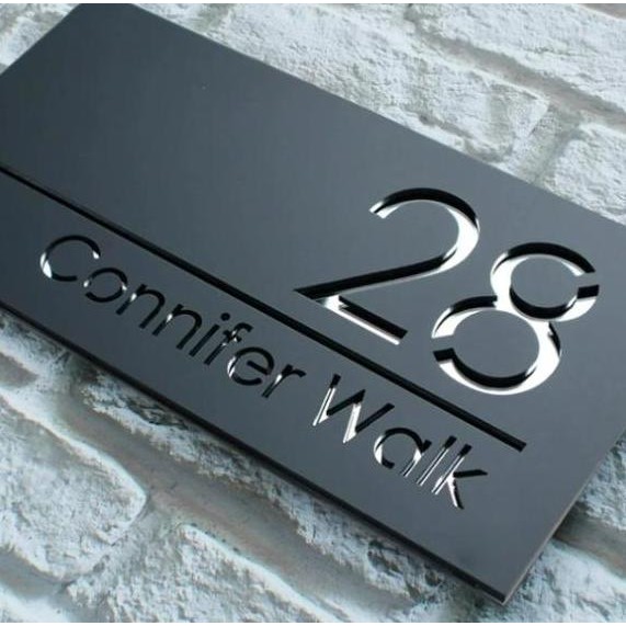 Nomor Rumah Akrilik Custom / Alamat Rumah Akrilik / Alamat Rumah Custom