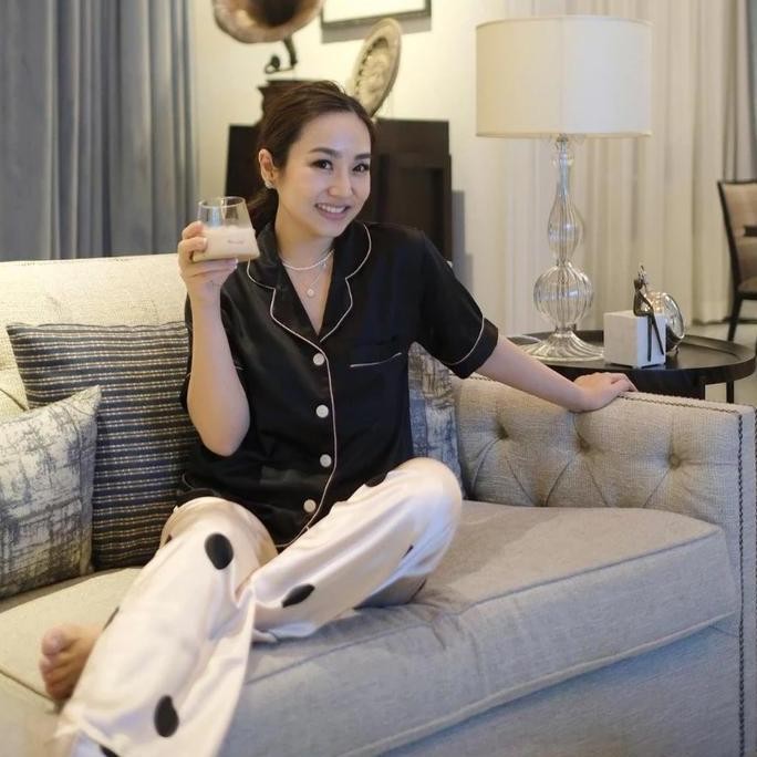 ready stock CHARLOTTE - Candice set Piyama baju tidur seserahan celana panjang