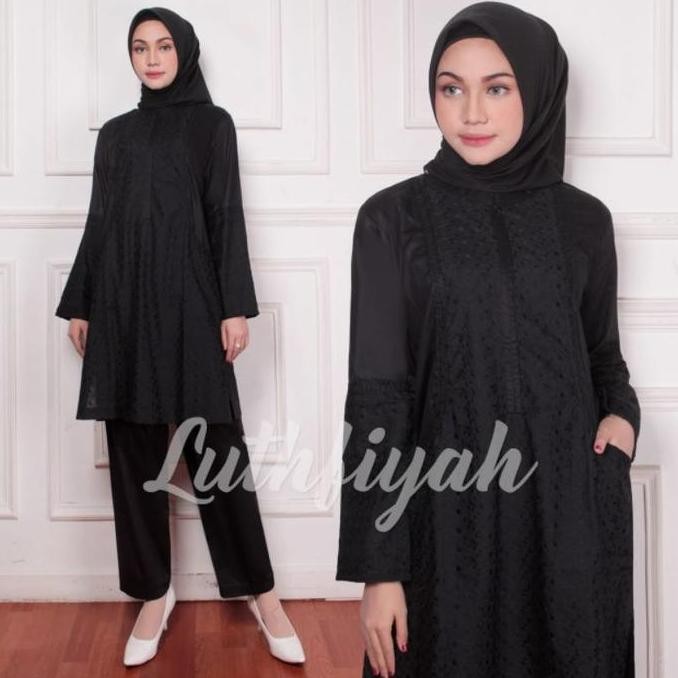 STELAN TUNIK  /SETELAN TUNIK CELANA PANJANG / SETELAN KATUN POLOS KOMBINASI / SETELAN TUNIK TERBARU 