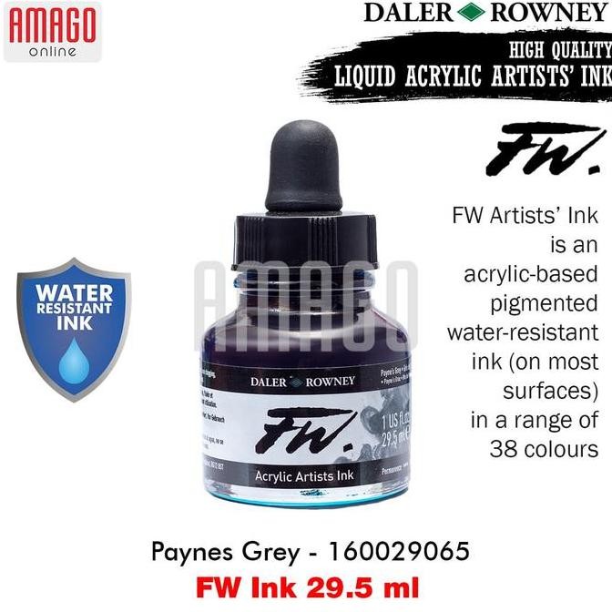 

ready DALER-ROWNEY - FW INK 29.5 ML - PAYNES GREY - 160029065